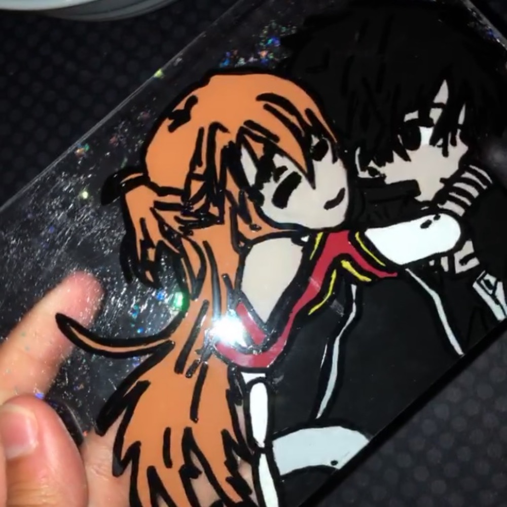 Anime glass painting :3 (SOLD)